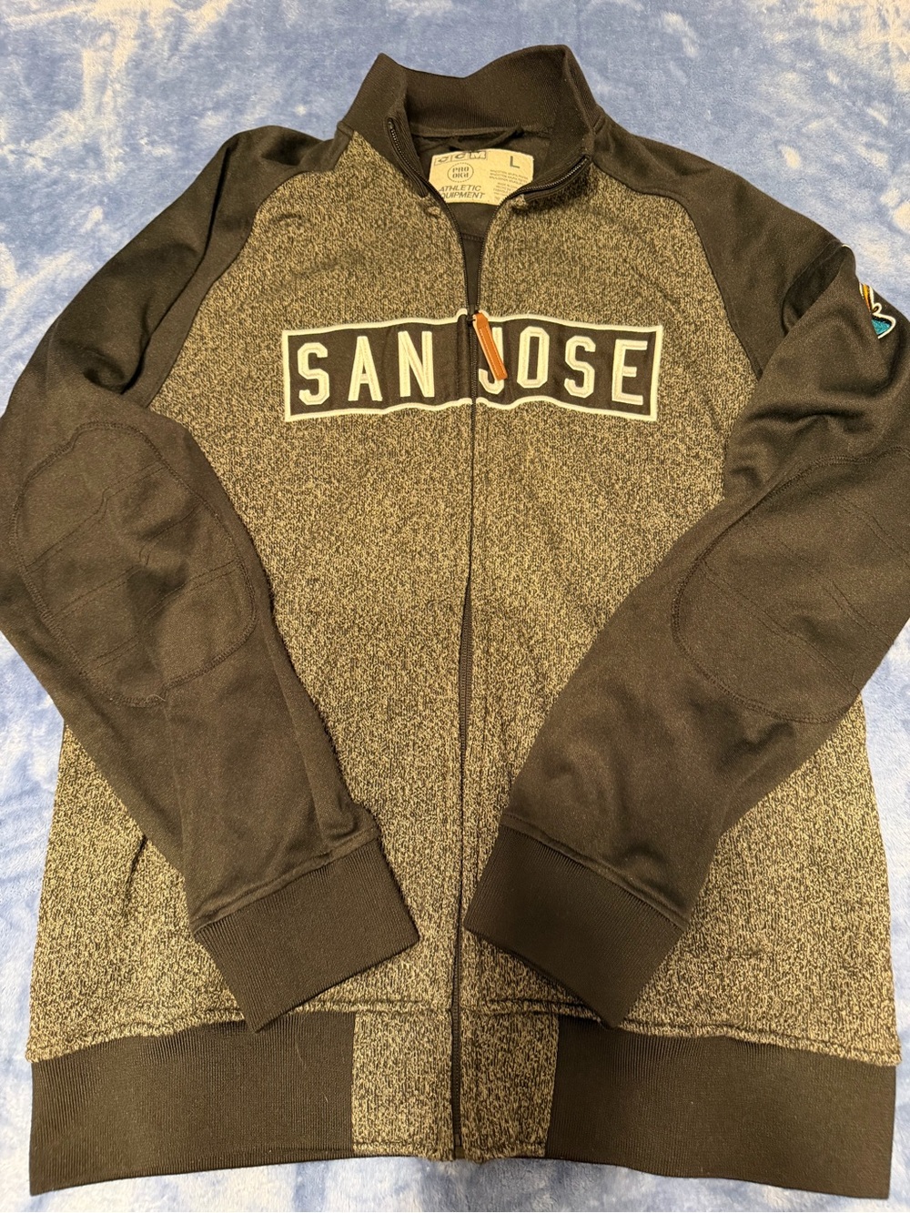 CCM San Jose Black & Gray Zip-Up Jacket